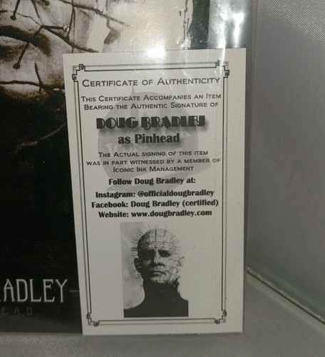 Doug Bradley Signed 5x7 Autographed Photo Hellraiser Pinhead - photo 2