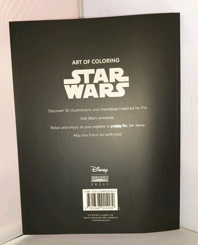 NEW Star Wars Art Of Coloring Book 30 Images To Inspire Creativi - photo 2