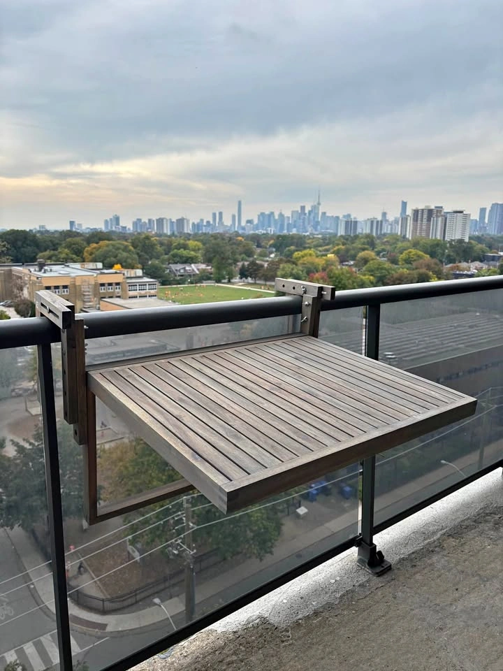 Brand new in box - INTERBUILD Acacia Hardwood Balcony Table