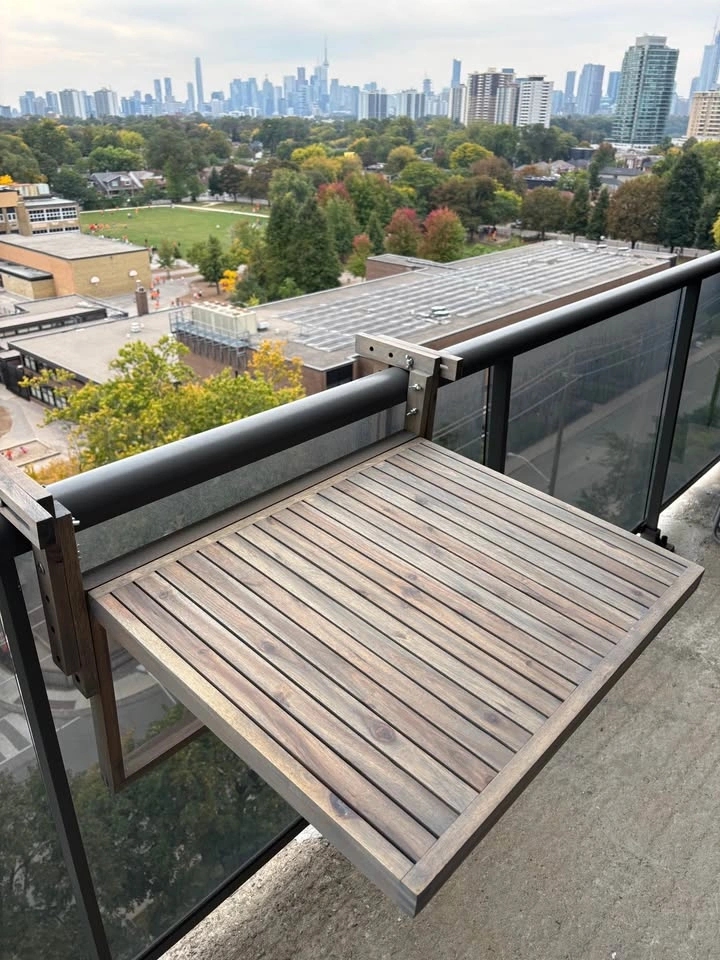 Brand new in box - INTERBUILD Acacia Hardwood Balcony Table - photo 2