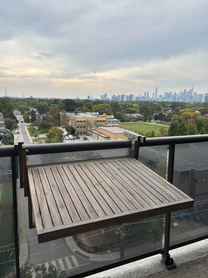 Brand new in box - INTERBUILD Acacia Hardwood Balcony Table - photo 3