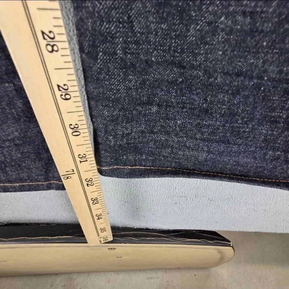 Non Stock Jeans Mens 34x32 Blue Selvedge Raw Denim Paint Splatte - photo 4