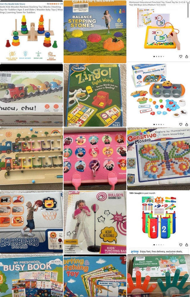 Educational toys for 3 yo $10-$20 Each