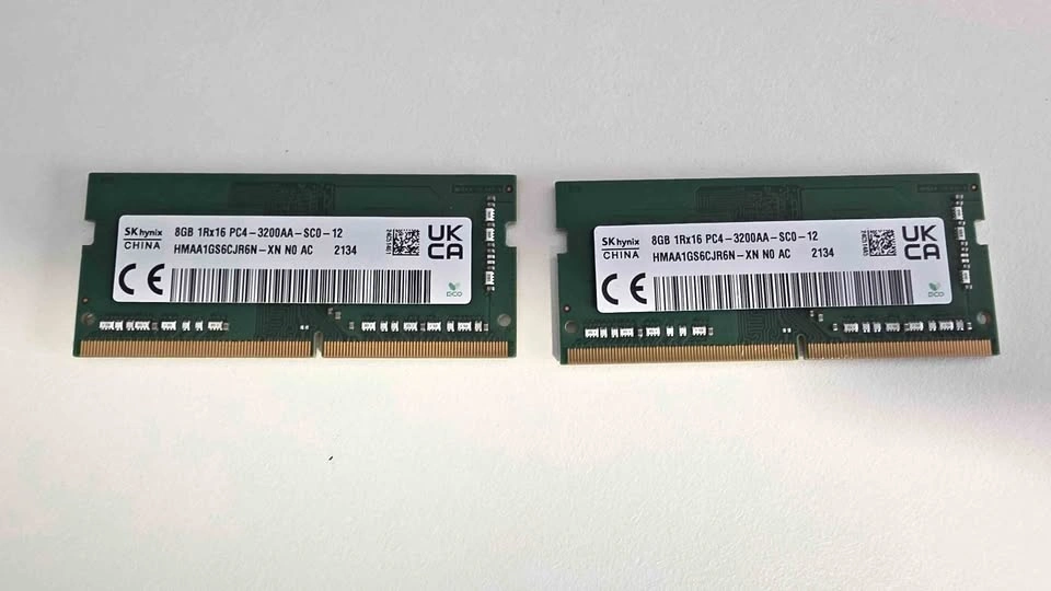 SK Hynix 16GB DDR4 SODIMM (2x 8GB) 3200mhz RAM