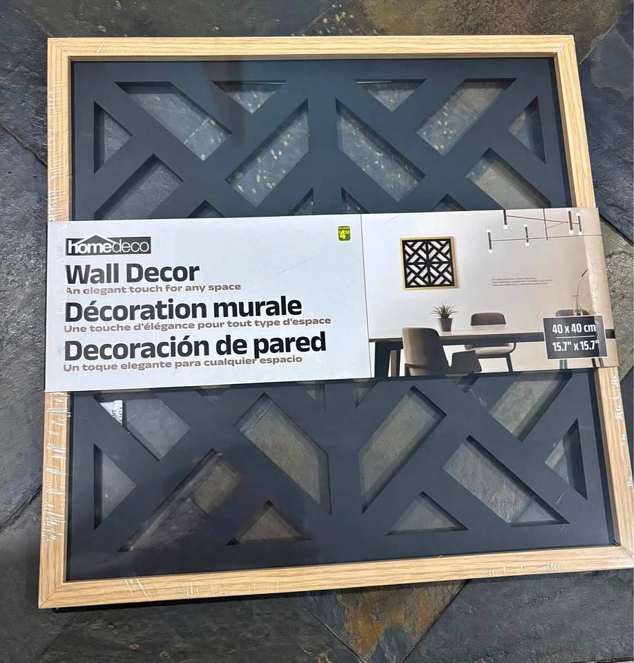 Brand New Geometric Cutout Wood Wall Decor