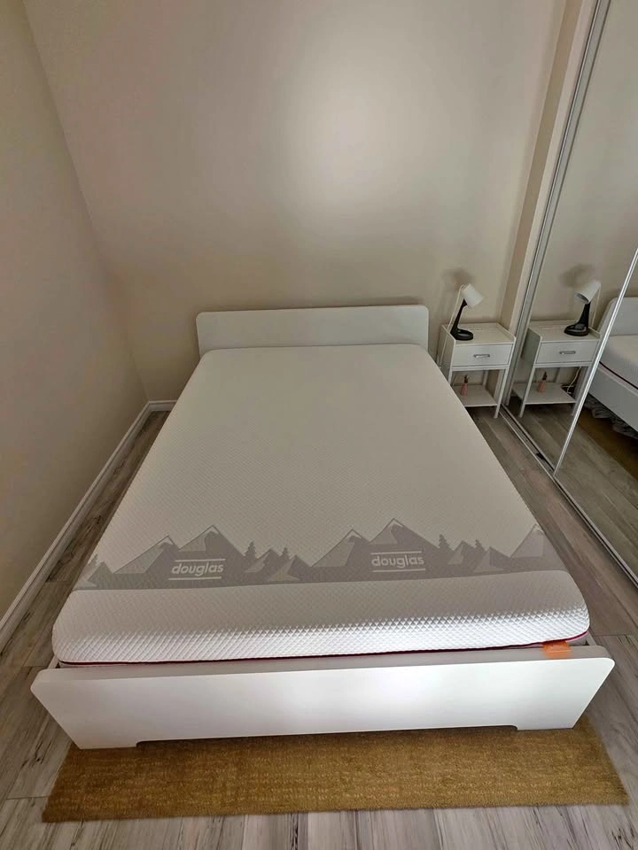 Douglas Alpine Queen mattress + Ikea bed frame