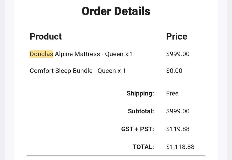 Douglas Alpine Queen mattress + Ikea bed frame - photo 4