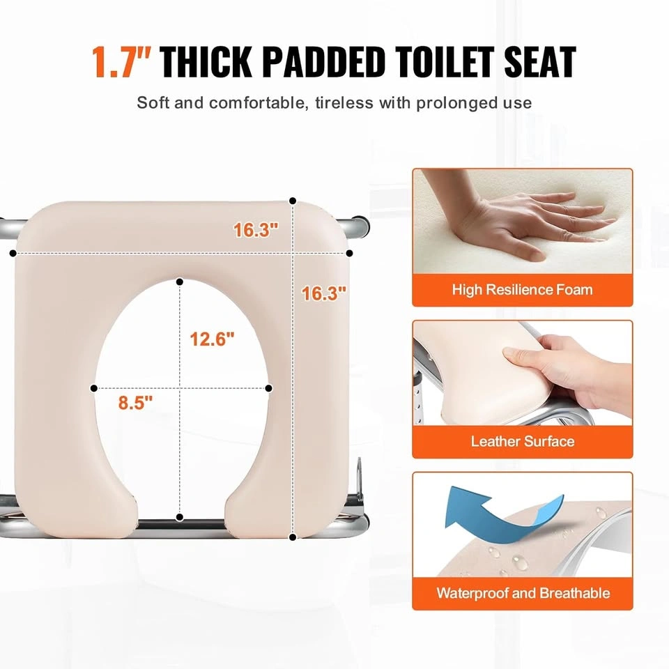 New Padded Adjustable Height Portable Toilet with Bucket - photo 5