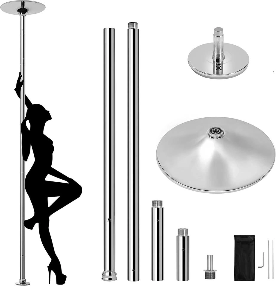 Professional Dancing Pole, Spinning Static, 45mm Stainless