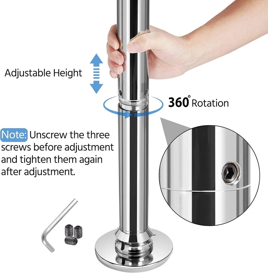Professional Dancing Pole, Spinning Static, 45mm Stainless - photo 2