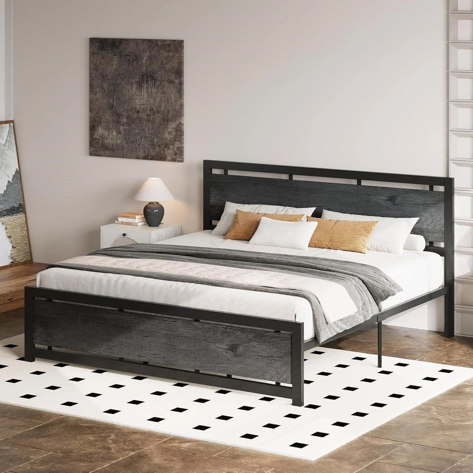 King Bed & Headboard, Strong Supports, Easy Assembly - photo 3