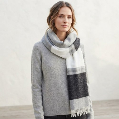 Paris Accessories Colorblock Winter Blanket Scarf Wrap Shawl