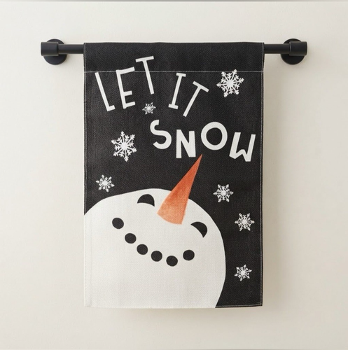 Let It Snow Double Sided Winter Snowman Garden Flag