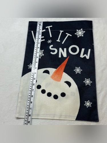 Let It Snow Double Sided Winter Snowman Garden Flag - photo 3