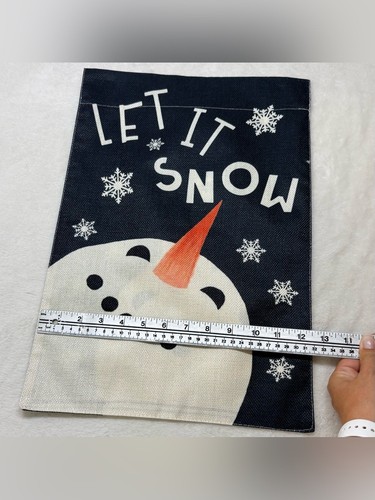 Let It Snow Double Sided Winter Snowman Garden Flag - photo 4