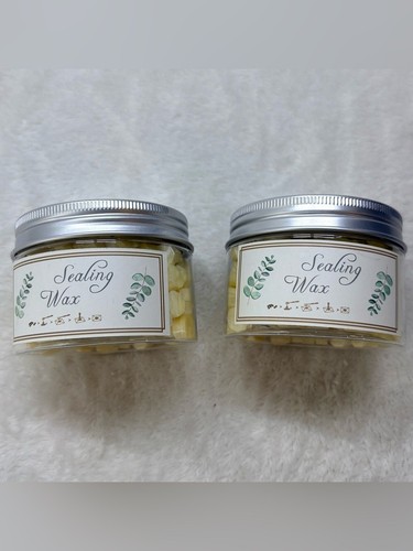 Set Of 2 Clear Jars With Screw Lids Filled With Hexagon Ivory Se - photo 2