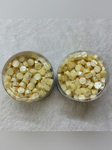 Set Of 2 Clear Jars With Screw Lids Filled With Hexagon Ivory Se - photo 4
