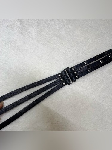 Kate And Leo Black Triple Strand Studded Belt Plus Size 52" - photo 5
