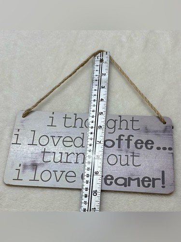 Funny Coffee Bar Wood Sign Rustic Kitchen Wall Decor - photo 4