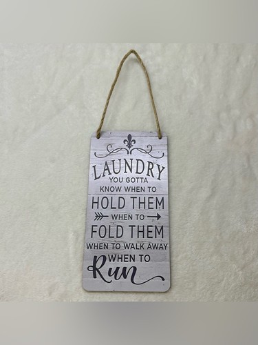 Funny Laundry Room Wood Sign Rustic Farmhouse Wall Decor - photo 2
