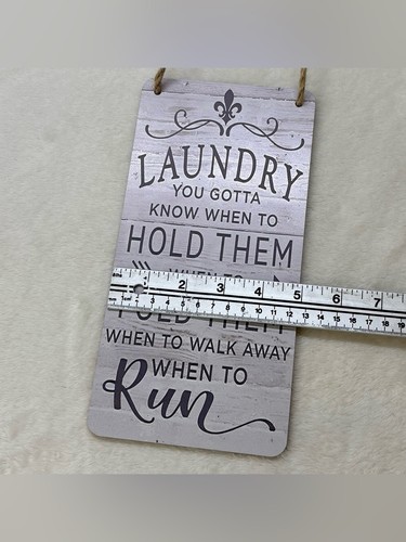 Funny Laundry Room Wood Sign Rustic Farmhouse Wall Decor - photo 4