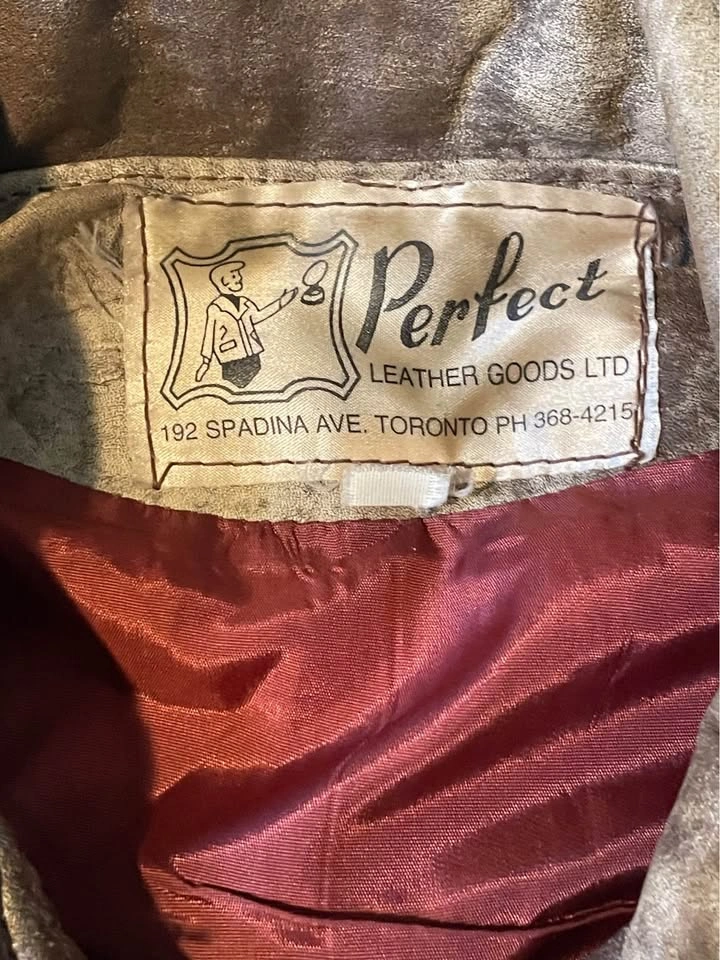 Vintage Distressed Brown Leather Bomber Jacket - photo 2