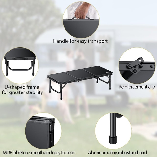 NEW Anbte 34.2" x 15.7" Low Folding Picnic Table, w Storage Bag - photo 2
