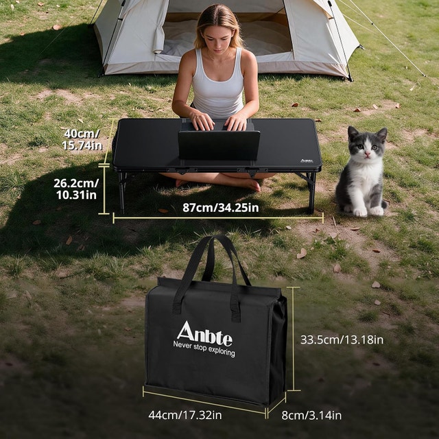 NEW Anbte 34.2" x 15.7" Low Folding Picnic Table, w Storage Bag - photo 4