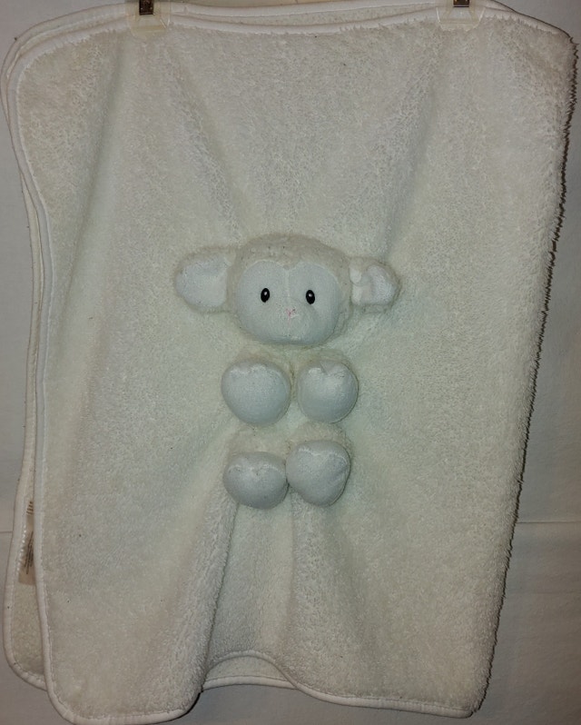 4 Soft Baby Blankets w Attached Stuffed Animals