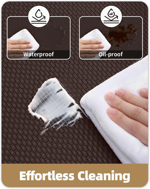 Kitchen Floor Mats 17x59" Anti Fatigue Easy Clean, 2 Pack - photo 5