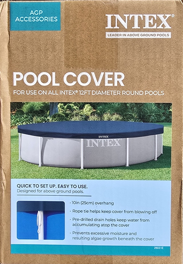 NEW Intex 28031E 12' Round Above Ground Swimming Pool Cover - photo 4