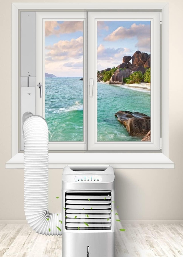 Portable AC Window Vent Kit with Exhaust Hose Window Seal Kit - photo 2