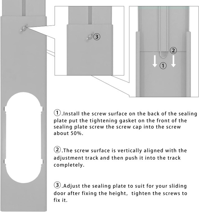 Portable AC Window Vent Kit with Exhaust Hose Window Seal Kit - photo 4
