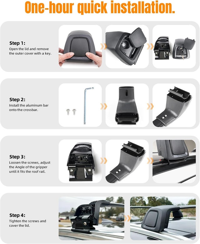 2019-26 Kia Telluride Lockable Roof Rack Cross Bars - photo 4