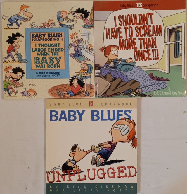 3 The Baby Blues Paperback Comic Books by Rick Kirkman and Jerry