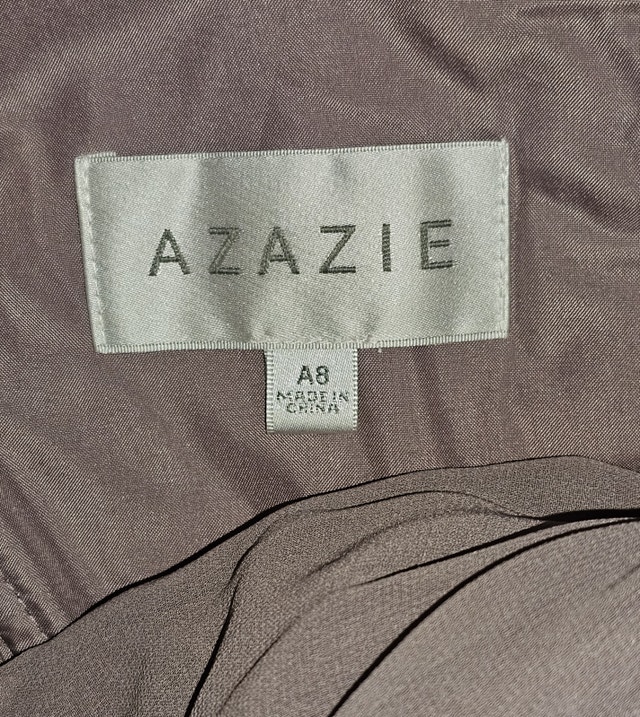 Azazaie Women's Size 8 Dusk A-Line Keyhole Ruched Chiffon Dress - photo 4