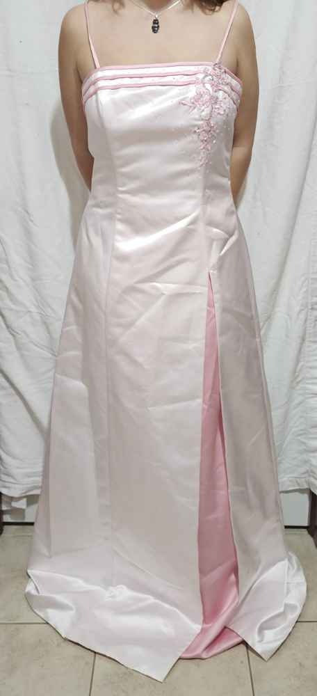 Nite Time Women's Size 8 Victory Light Pink Satin A-Line Dress