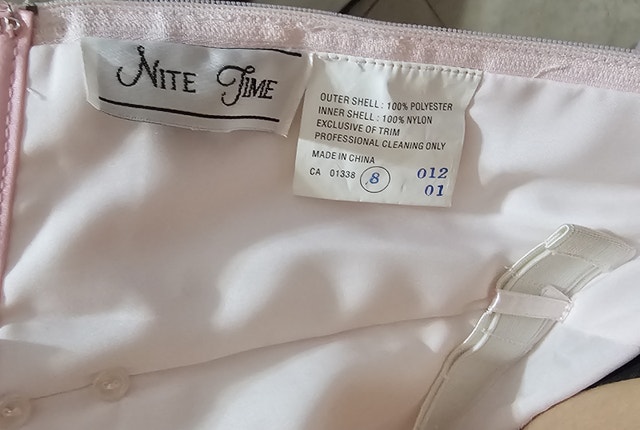 Nite Time Women's Size 8 Victory Light Pink Satin A-Line Dress - photo 5