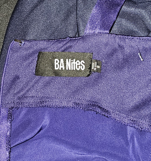 Ba Nites Women's Size 8 Blue/Purple Satin Mermaid Dress - photo 4