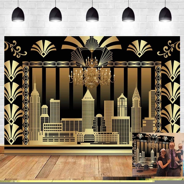 2 x 7x5ft The Great Gatsby & Happy Birthday Photography Backdrop - photo 3