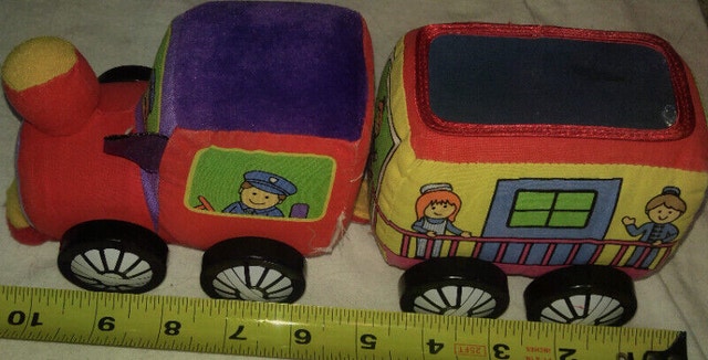 Plush Train Toy by IQ Baby - Velcro together, Mirror on Top - photo 2