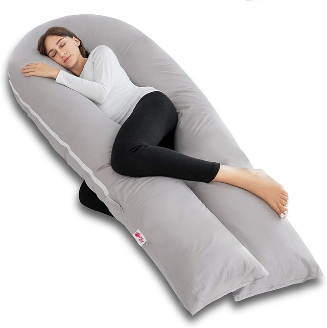 NEW Meiz 65" Light Gray Pregnancy Pillow