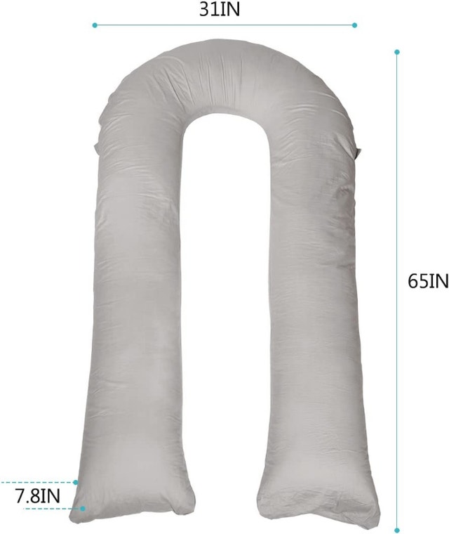 NEW Meiz 65" Light Gray Pregnancy Pillow - photo 5