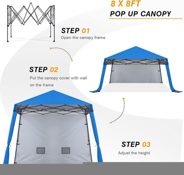 NEW 10x8Ft Compact Lightweight Backpack Canopy Sun Protection - photo 2