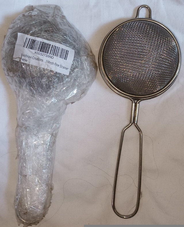 NEW Vaishnavi Creations Stainless Steel Double Strainer Sieve - photo 3