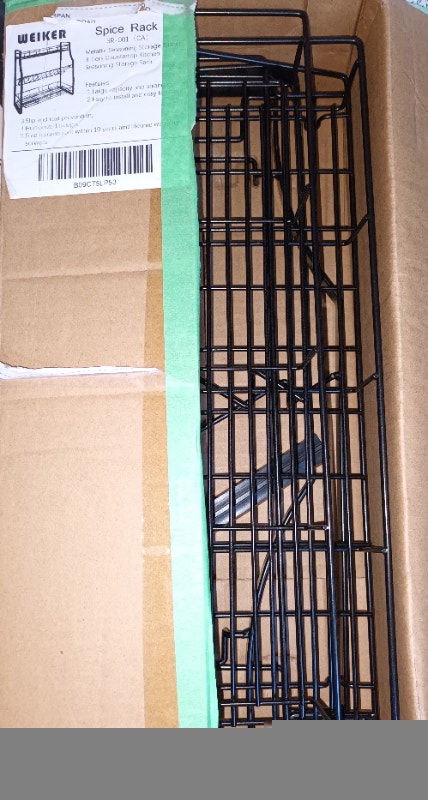 NEW Black WEIKER Rack Organizer – Seasoning Jars Basket, 3 Tiers - photo 4