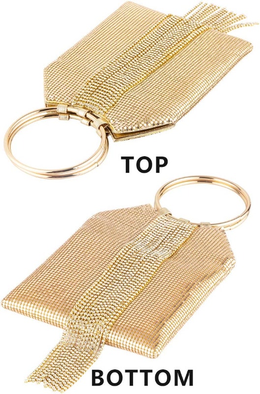 NEW Bracelet Ring Handle Cocktail Party Wedding Clutch Crystals - photo 5