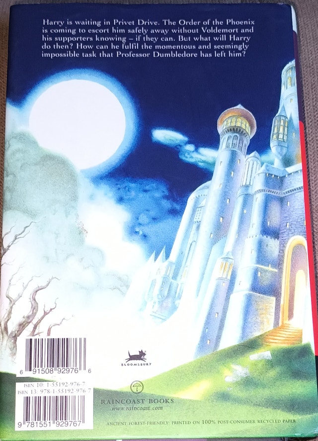 Harry Potter and the Deathly Hallows HardCover Book w Slip/Dust - photo 2
