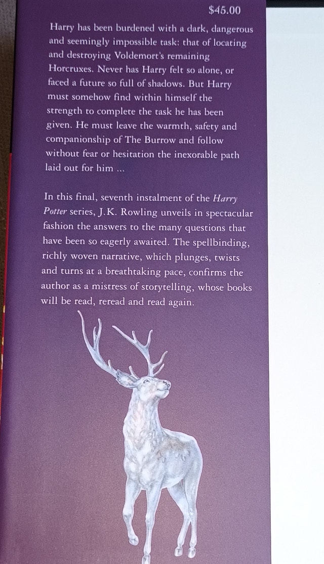 Harry Potter and the Deathly Hallows HardCover Book w Slip/Dust - photo 3