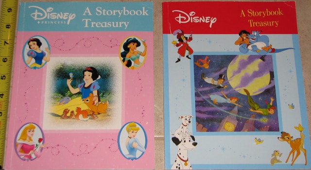 2 Disney A Storybook Treasury Books - Pink & Blue